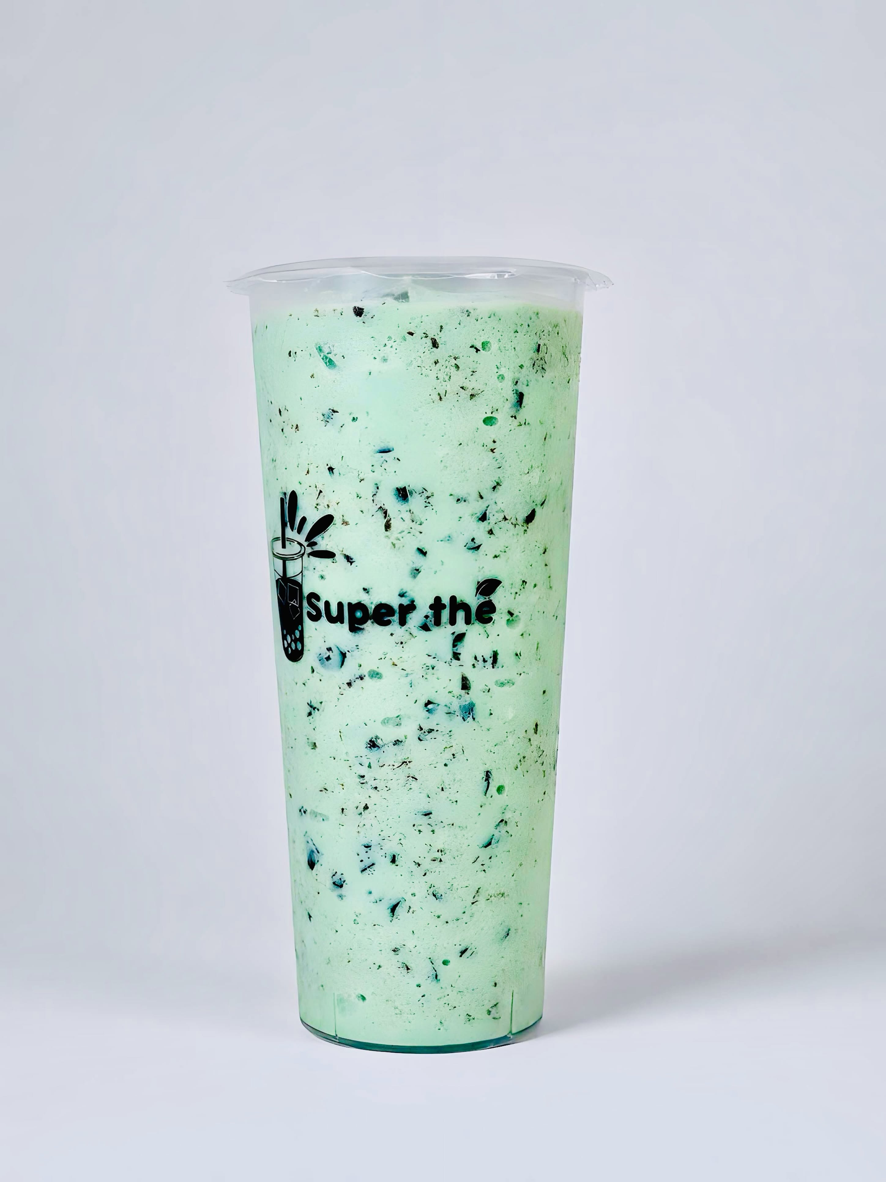 Thé vert au lait à la menthe