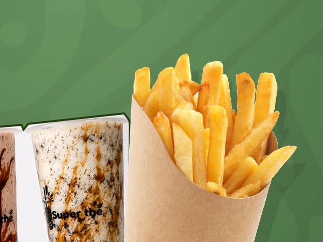 Super Thé et portion de frites
